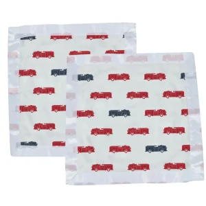 Newcastle Classics Blue and Red Fire Trucks Blankie Clearance