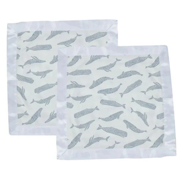 Newcastle Classics Blue Shadow Whales Bamboo Blankie Best