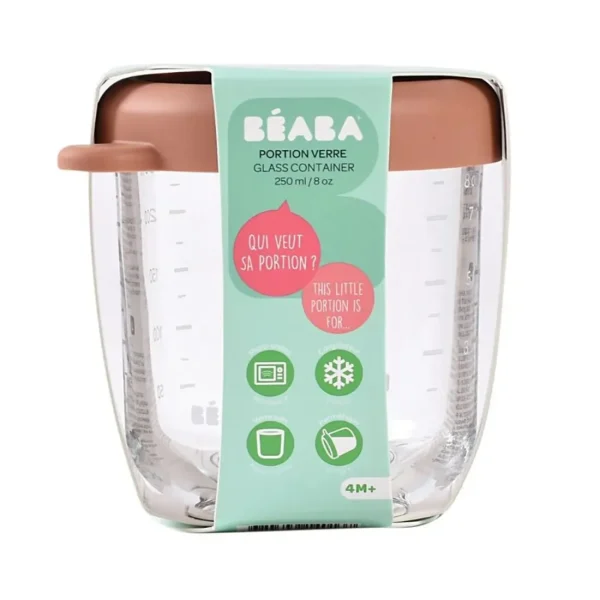 Beaba Conservative Glass Food Container - Terracotta - 250 ml Online