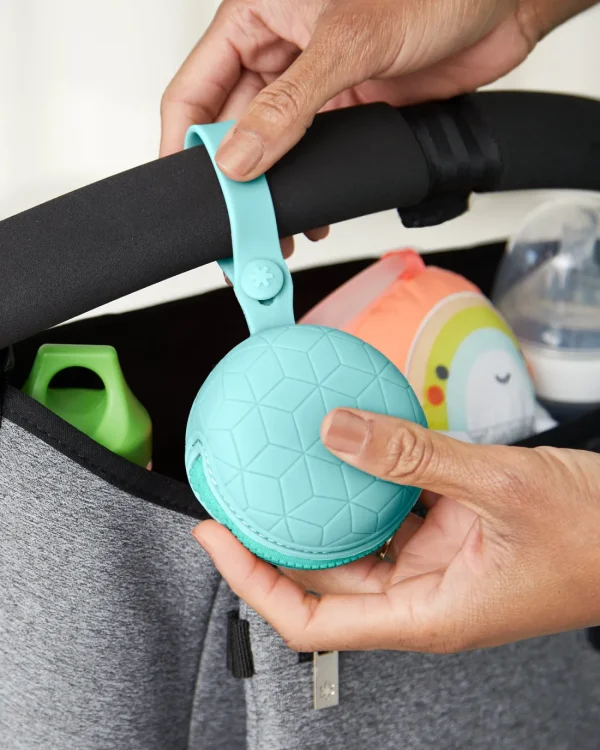 Skip Hop Grab & Go Silicone Pacifier Holder - Teal Sale