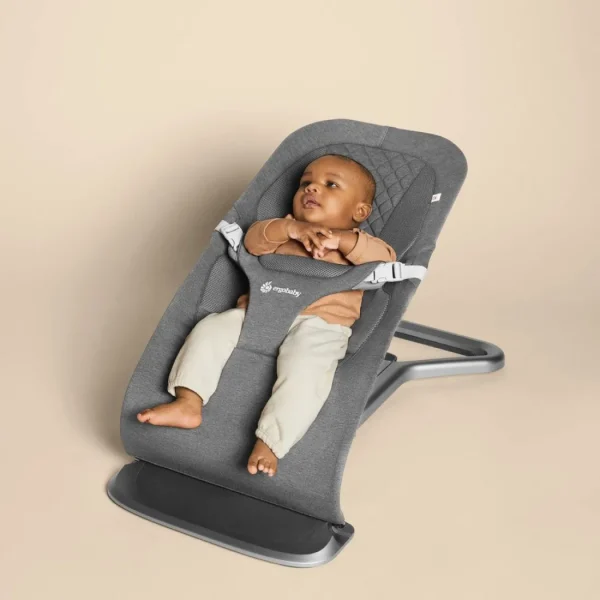 Ergobaby 3-IN-1 Evolve Baby Bouncer - Charcoal Grey Clearance