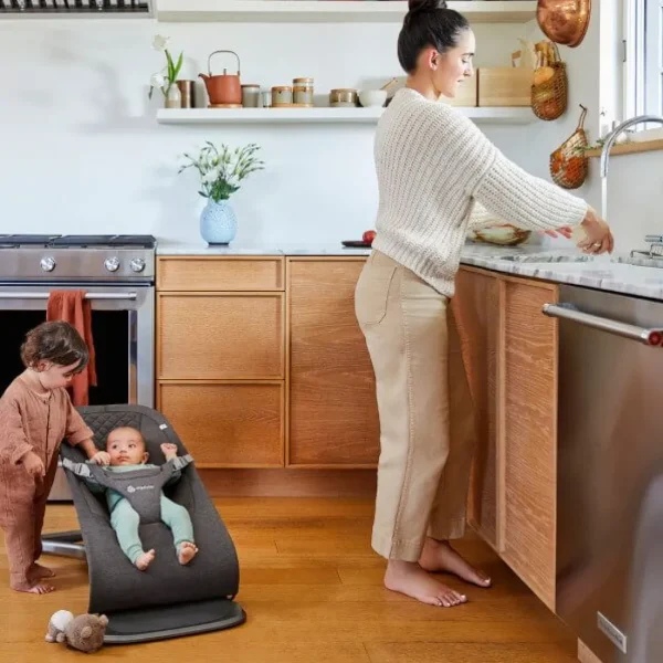 Ergobaby 3-IN-1 Evolve Baby Bouncer - Charcoal Grey Clearance