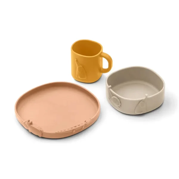 Liewood Kine Silicone Tableware Set - Pack of 3 - Tuscany Rose Outlet