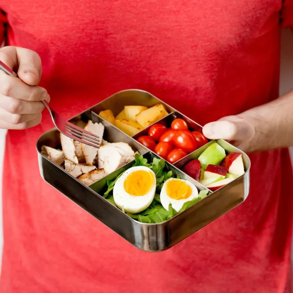 LunchBots Large Cinco Bento Box - Green Dots Discount