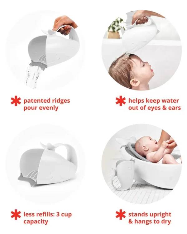 Skip Hop MOBY® Waterfall Bath Rinser - White Hot