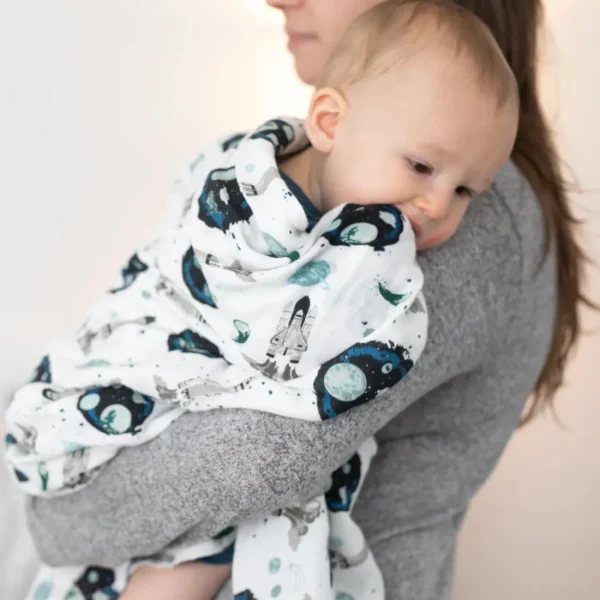 Bebe au Lait Muslin Swaddle Blanket Oh So Soft - Space Best