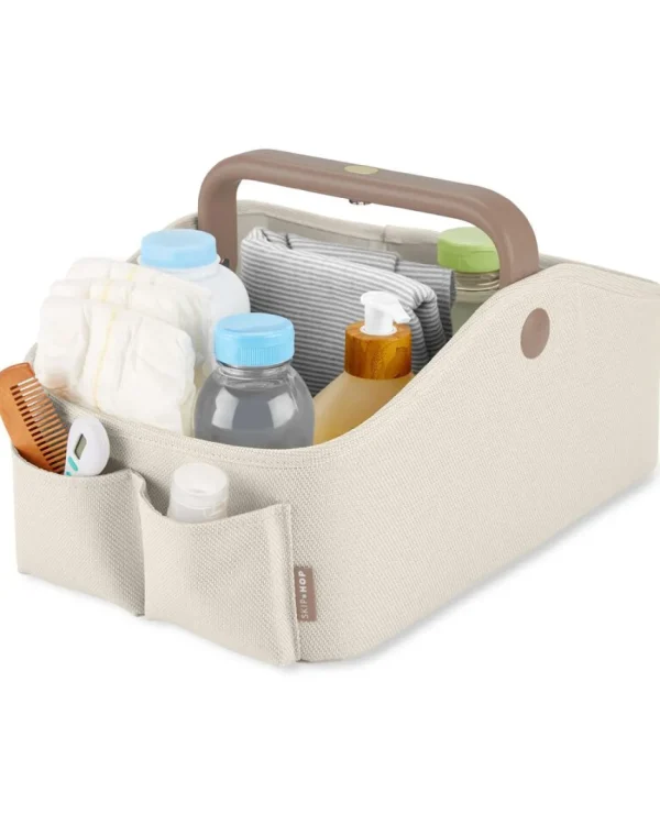Skip Hop Nursery Style Light-Up Diaper Caddy - Oat Clearance
