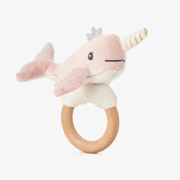 Elegant Baby Plush Narwhal Wooden Ring Rattle Best