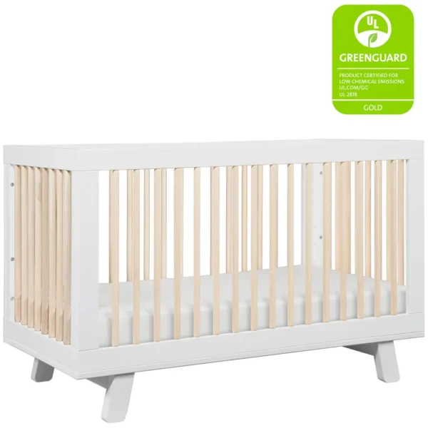 Babyletto Pre-Order Hudson 3-in-1 Convertible Crib - White/Washed Natural New