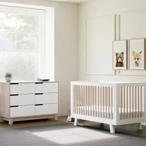 Babyletto Pre-Order Hudson 3-in-1 Convertible Crib - White/Washed Natural New