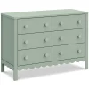 DaVinci Pre-Order Sammy Scallop 6-Drawer Dresser Exclusive - Light Sage Online