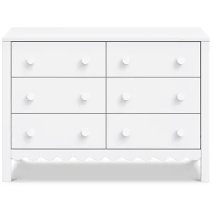 DaVinci Pre-Order Sammy Scallop 6-Drawer Dresser - White Outlet