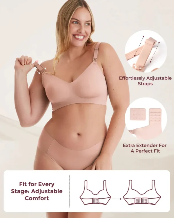 Momcozy Seamless Nursing Bra - Black - Large Outlet