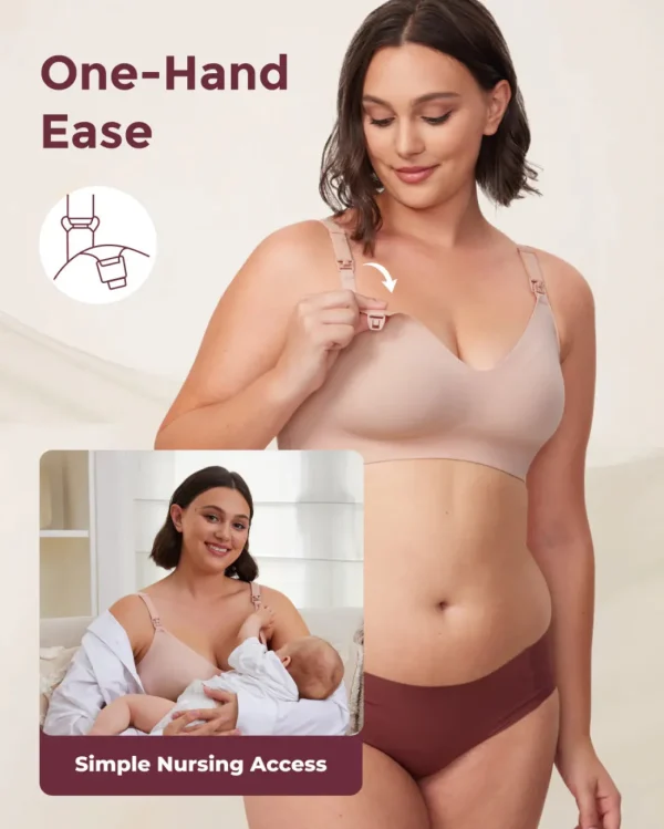Momcozy Seamless Nursing Bra - Black - Large Outlet