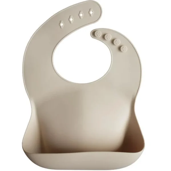 Mushie Silicone Baby Bib - Shifting Sand Discount
