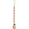Mushie Silicone Pacifier Clip | Luna - Blush New