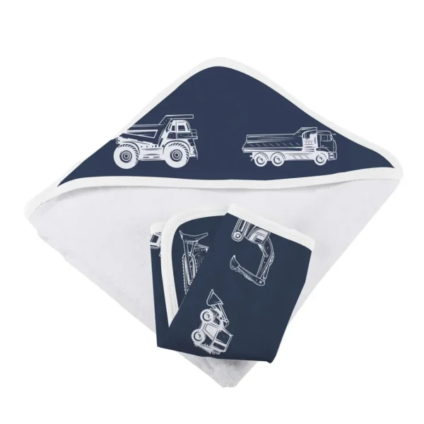 Newcastle Classics Things That Go Hooded Towel and Washcloth Set Hot