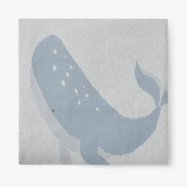 Elegant Baby Whale Cotton Knit Baby Blanket Clearance