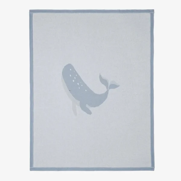 Elegant Baby Whale Cotton Knit Baby Blanket Clearance