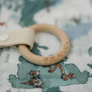 Bebe au Lait World Map Oh So Soft Muslin Teether Blanket Online