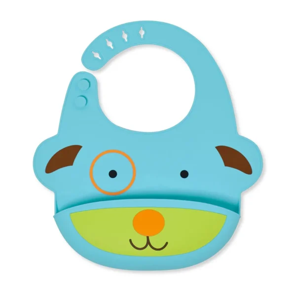 Skip Hop Zoo Fold & Go Silicone Bib - Dog Online