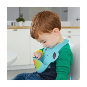 Skip Hop Zoo Fold & Go Silicone Bib - Dog Online