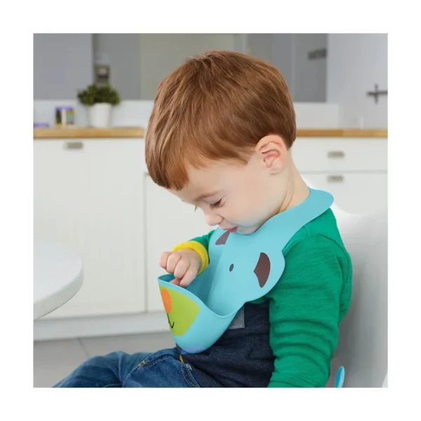 Skip Hop Zoo Fold & Go Silicone Bib - Dog Online