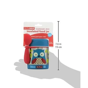 Skip Hop Zoo Insulated Little Kid Food Jar - Owl Clearance